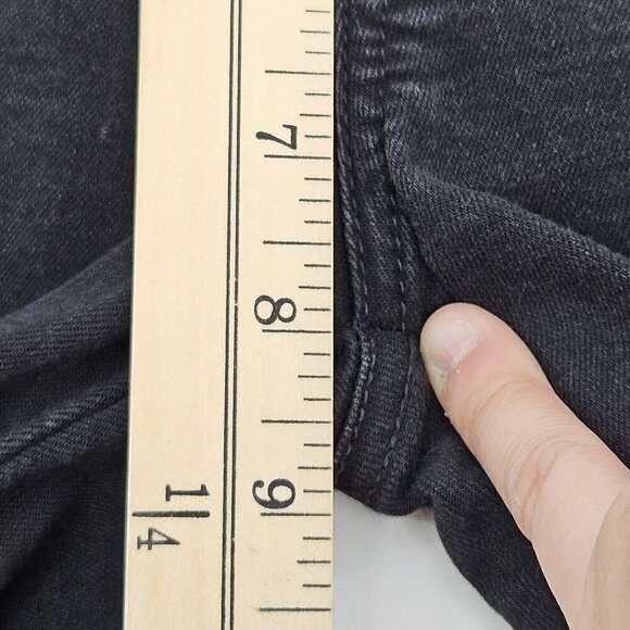 Paige Verdugo Ankle Skinny Jeans Black Women's Size 26 Mid Rise Denim Stretch - Picture 7 of 8